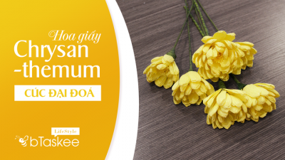 Hướng dẫn làm hoa cúc đại đoá cực đơn giản