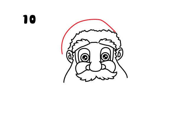 vẽ mũ cho ông già Noel