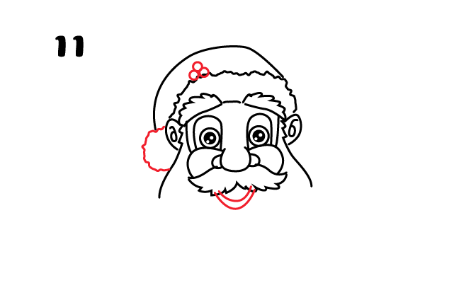 vẽ miệng ông già Noel