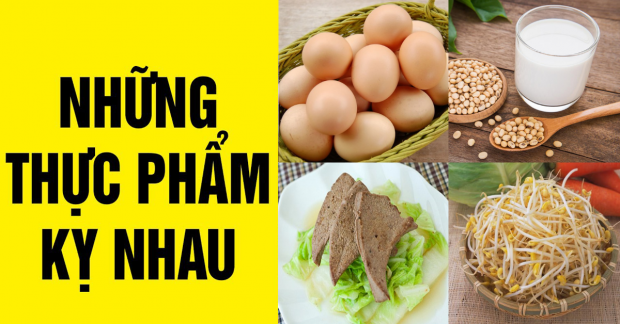 Kết quả hình ảnh cho các loại thực phẩm kỵ nhau
