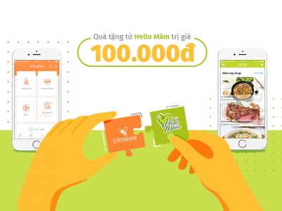 Nhận ngay 100.000 VND mua thực phẩm sạch tại Hello Măm khi sử dụng dịch vụ của bTaskee