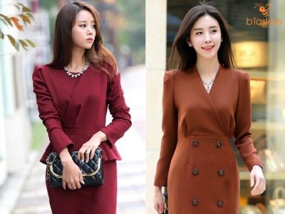 Những mẫu đầm công sở Hàn Quốc sang trọng đẹp nức lòng chị em