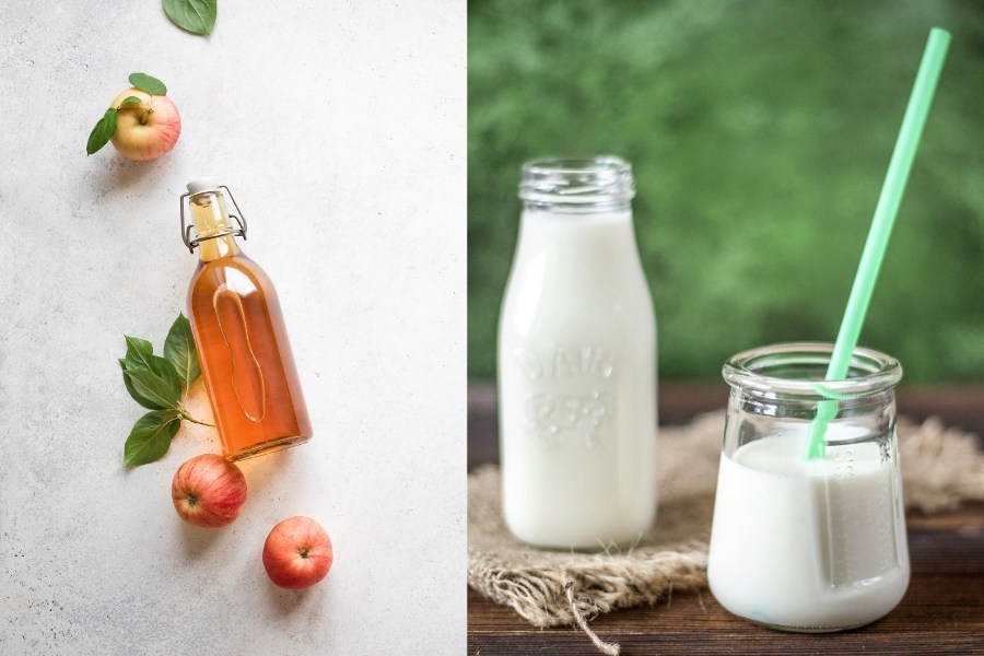 Giấm táo và sữa chua có thể giúp tẩy tế bào da chết hiệu quả