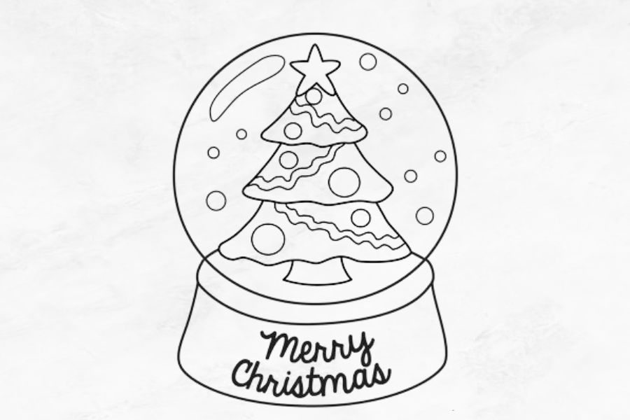 Bé đón Noel với bộ tranh tô màu cây thông Noel đẹp nhất